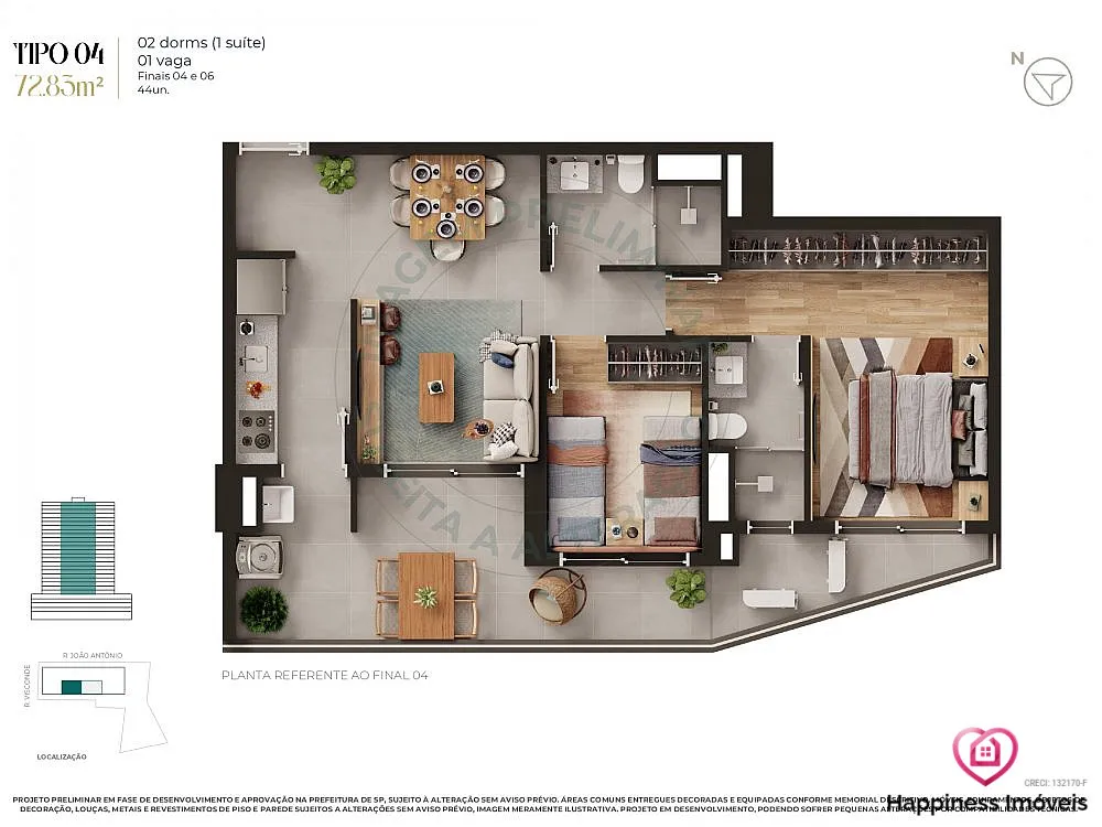 Apartamento, 2 quartos, 72 m² - Foto 10