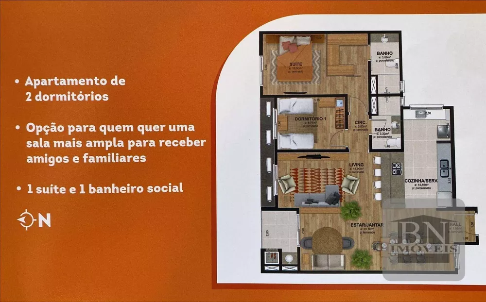 Apartamento à venda com 3 quartos, 118m² - Foto 4