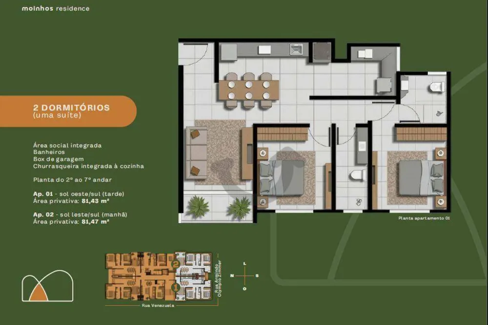 Apartamento, 2 quartos, 81 m² - Foto 2