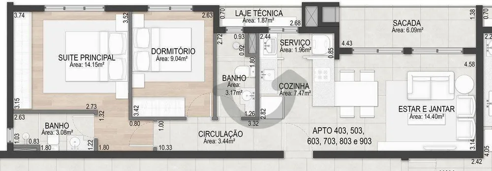 Apartamento, 2 quartos, 74 m² - Foto 5