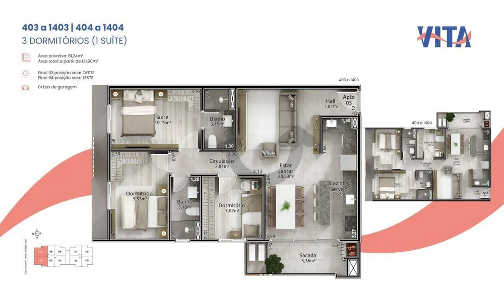 Apartamento, 2 quartos, 61 m² - Foto 8
