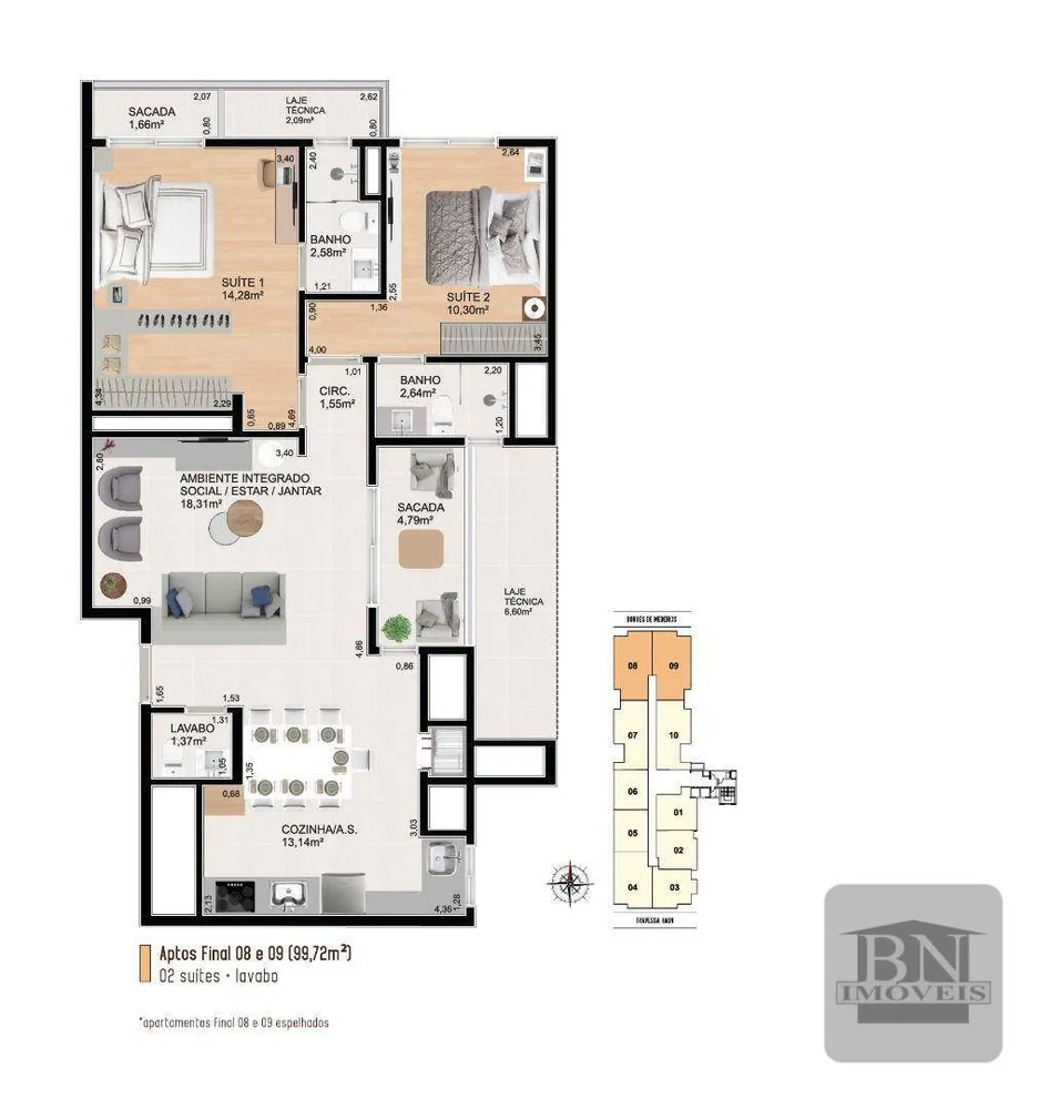 Apartamento, 2 quartos, 123 m² - Foto 2