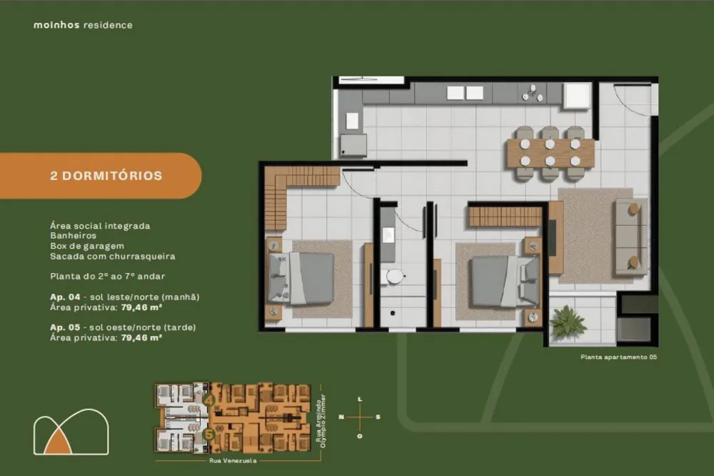 Apartamento, 2 quartos, 79 m² - Foto 2