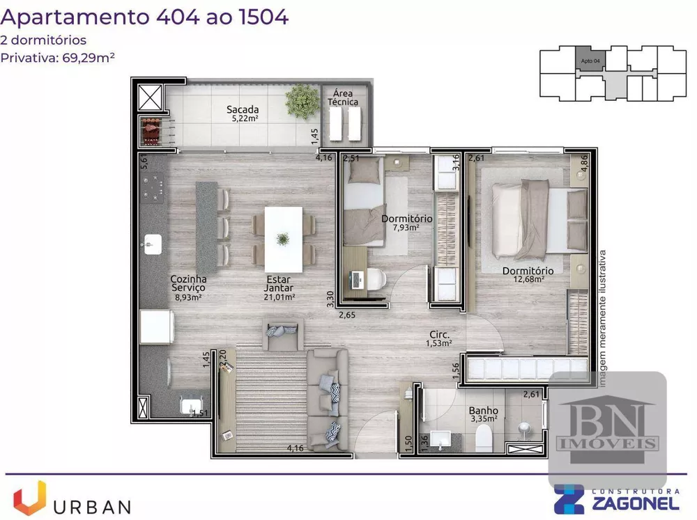 Apartamento à venda com 2 quartos, 81m² - Foto 3