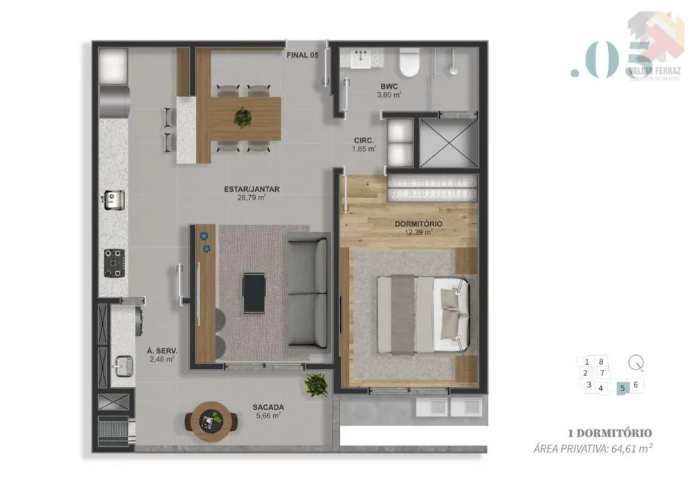 Apartamento, 2 quartos, 71 m² - Foto 7
