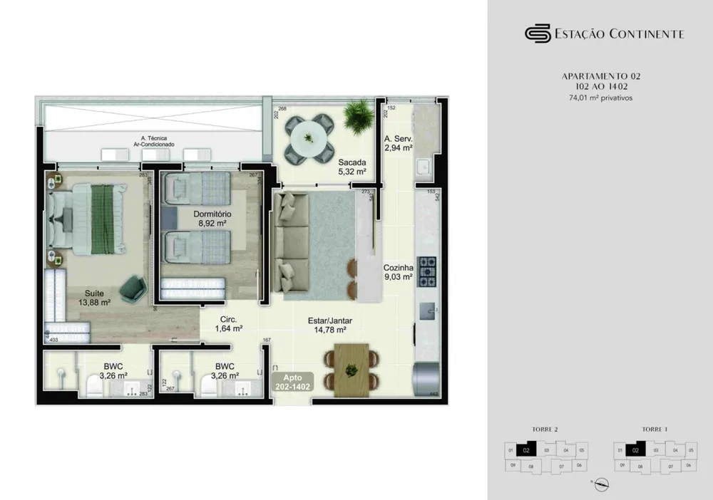 Apartamento, 1 quarto, 47 m² - Foto 6