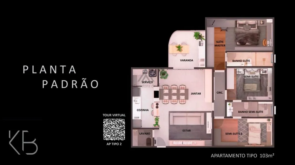 Apartamento, 3 quartos, 102 m² - Foto 3