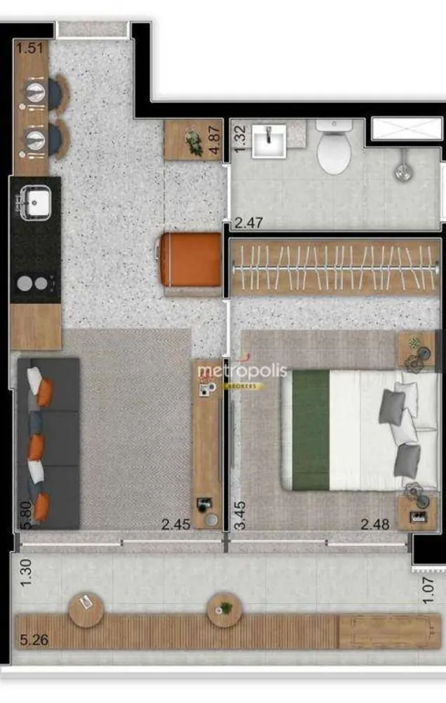 Apartamento, 1 quarto, 38 m² - Foto 4