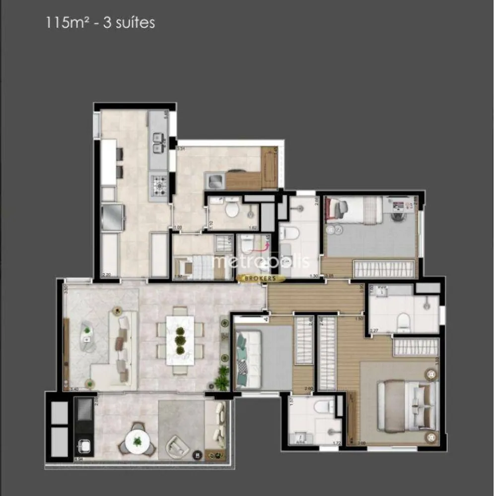 Apartamento, 3 quartos, 115 m² - Foto 12