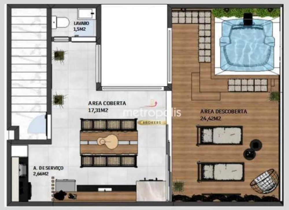 Cobertura, 2 quartos, 104 m² - Foto 4