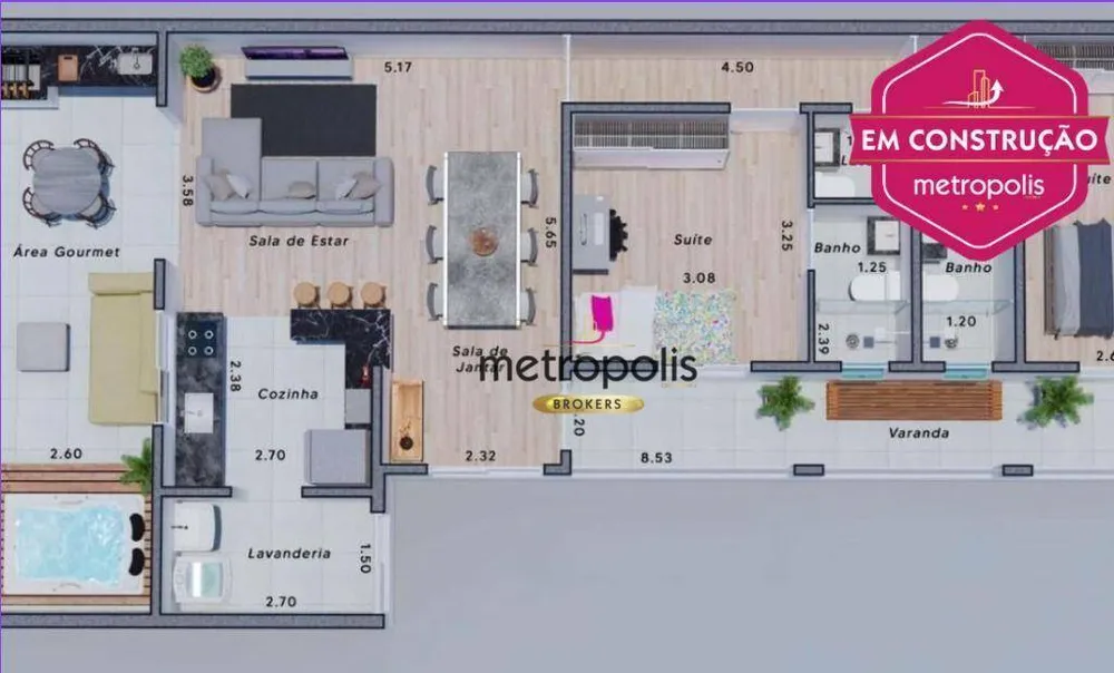 Apartamento, 2 quartos, 120 m² - Foto 1