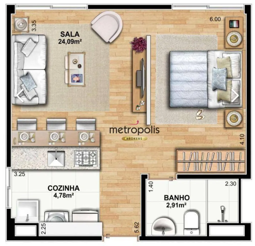 Apartamento, 3 quartos, 60 m² - Foto 12
