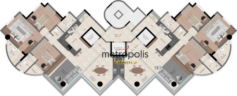 Apartamento, 3 quartos, 130 m² - Foto 1