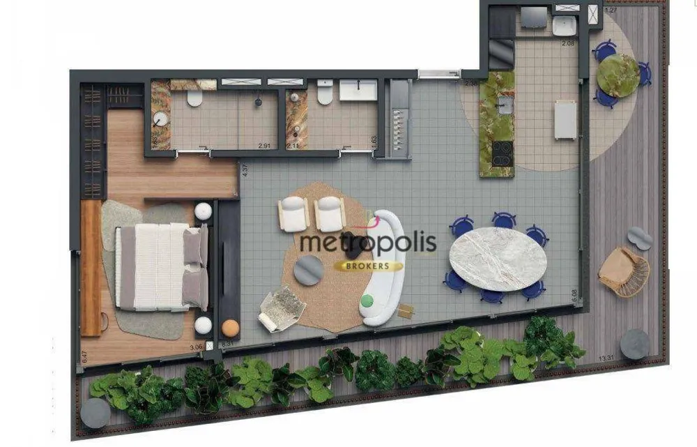Apartamento, 1 quarto, 122 m² - Foto 10