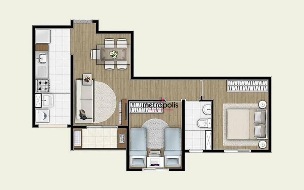 Apartamento, 2 quartos, 48 m² - Foto 4