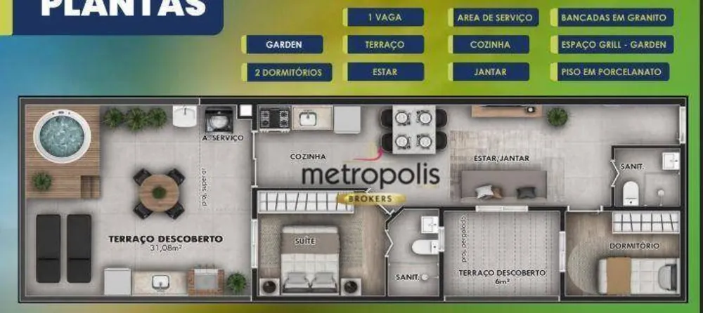 Apartamento, 2 quartos, 77 m² - Foto 3