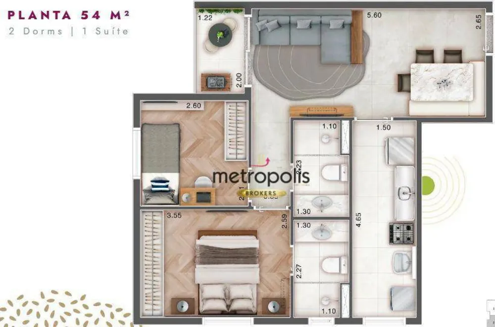 Apartamento, 2 quartos, 54 m² - Foto 10