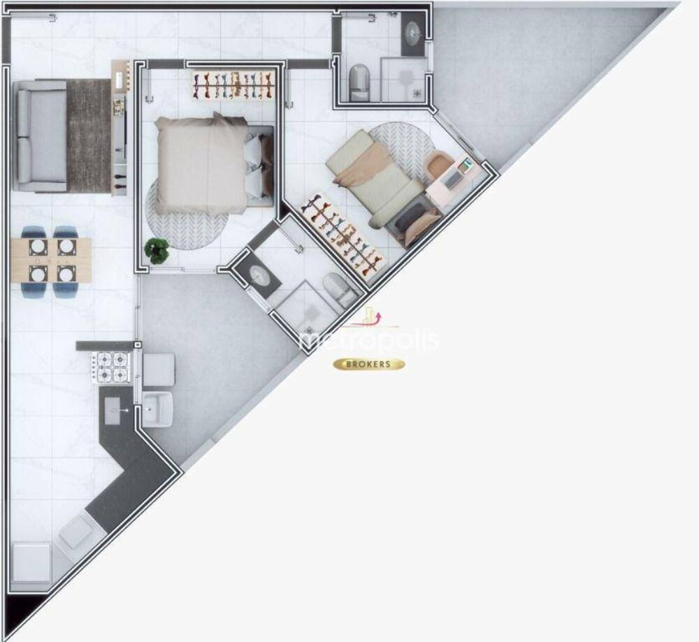 Cobertura à venda com 2 quartos, 124m² - Foto 2