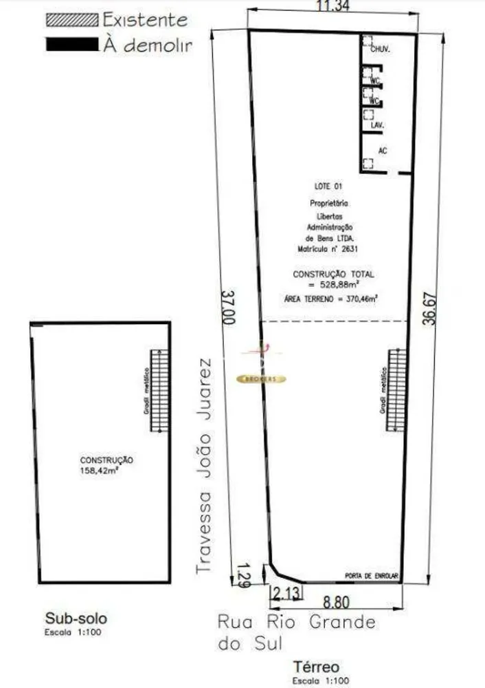 Depósito-Galpão, 528 m² - Foto 2