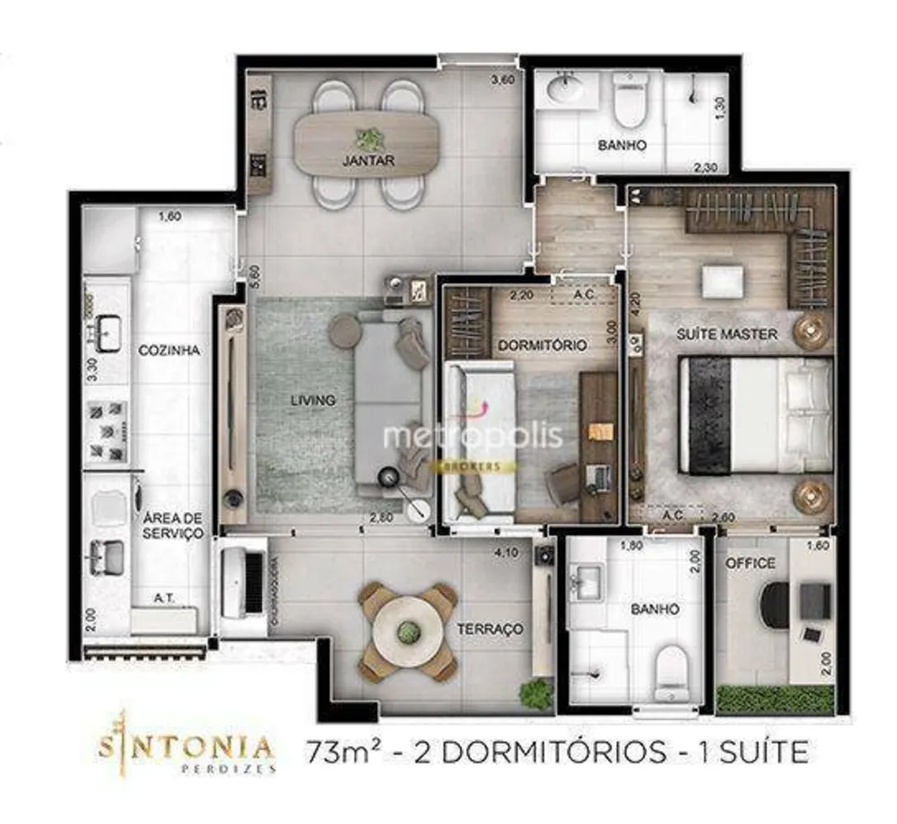 Apartamento, 2 quartos, 73 m² - Foto 5