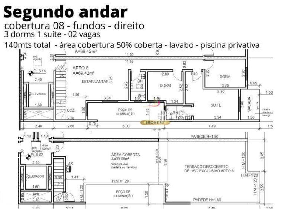 Cobertura, 3 quartos, 140 m² - Foto 4