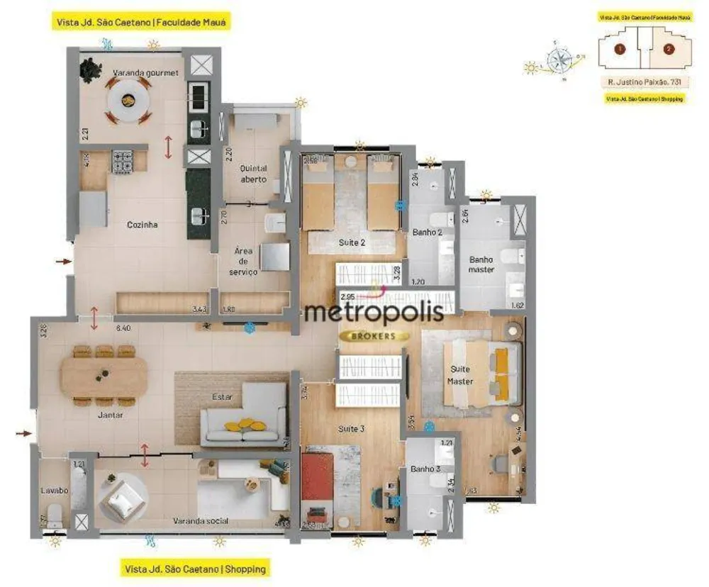 Apartamento, 3 quartos, 132 m² - Foto 1