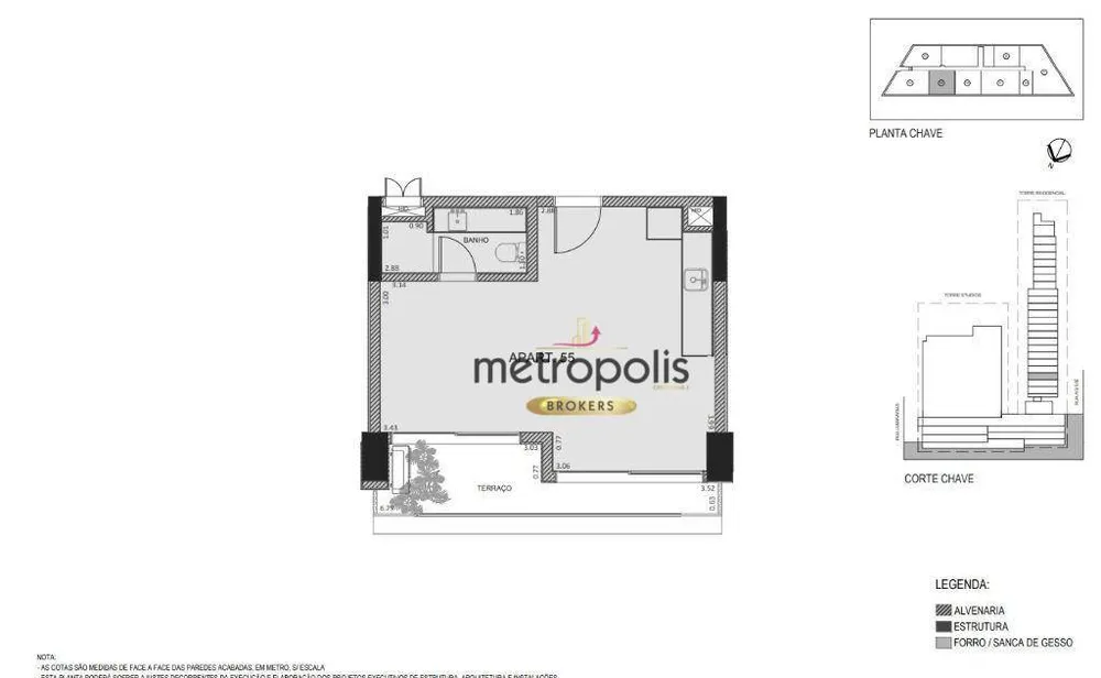 Flat/Apart Hotel, 1 quarto, 43 m² - Foto 1