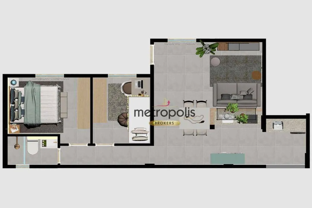 Apartamento, 2 quartos, 48 m² - Foto 3