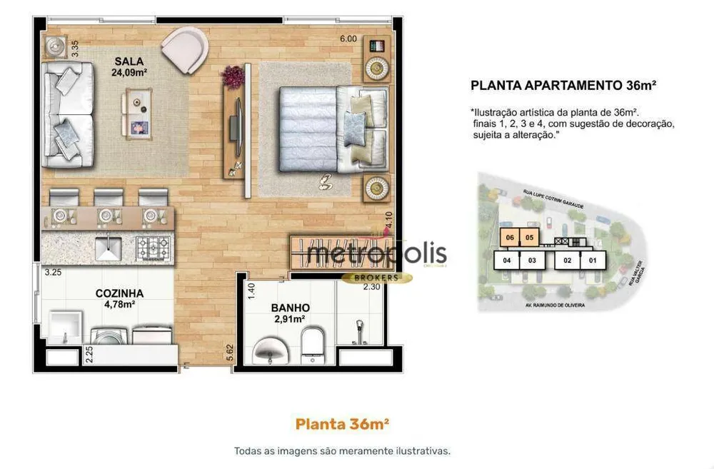 Apartamento, 1 quarto, 35 m² - Foto 5