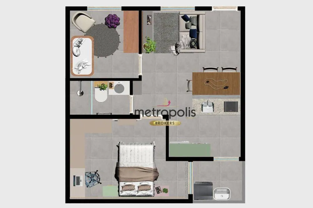 Apartamento, 1 quarto, 46 m² - Foto 4