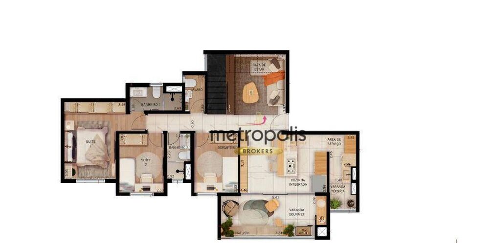 Cobertura à venda com 3 quartos, 176m² - Foto 1