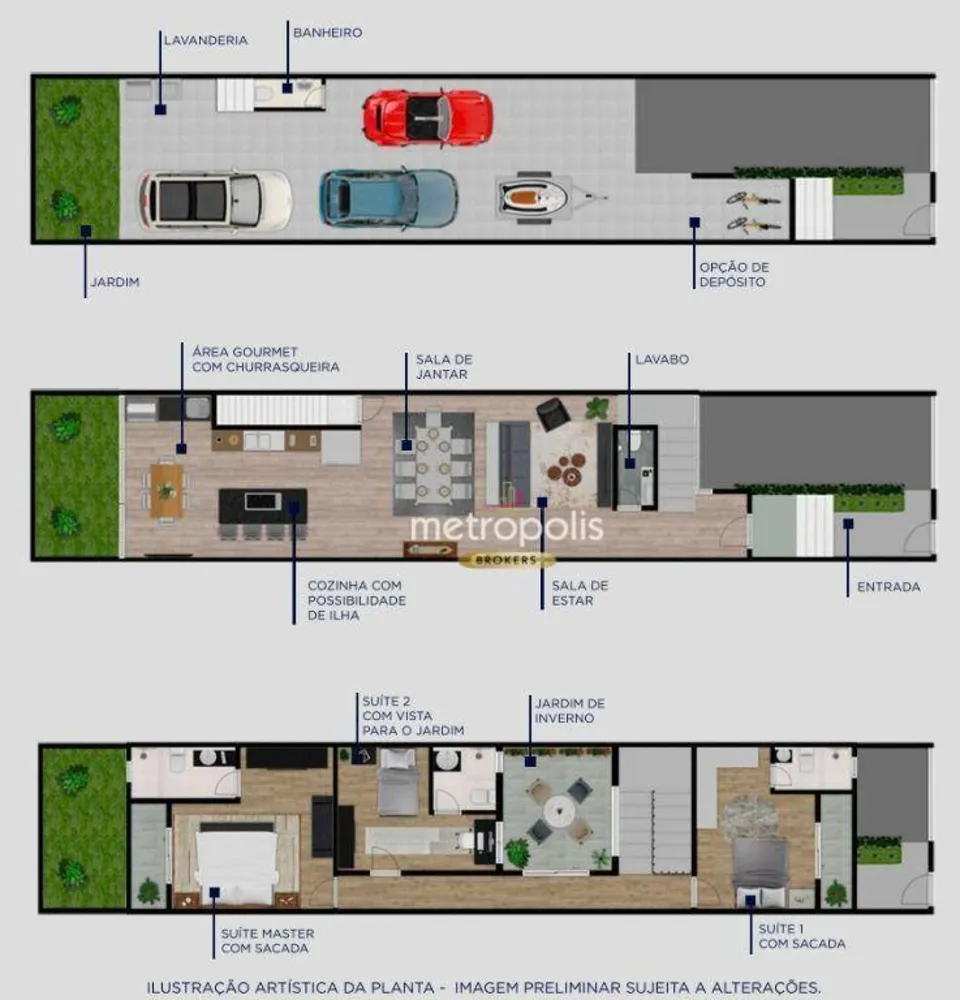 Sobrado, 3 quartos, 279 m² - Foto 2