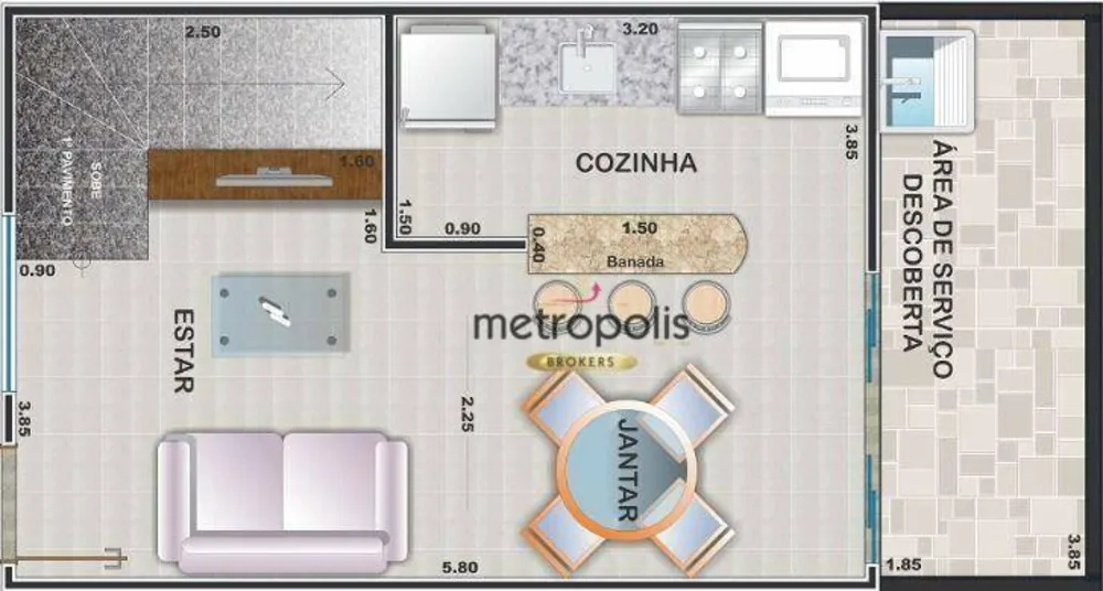Sobrado, 2 quartos, 54 m² - Foto 10