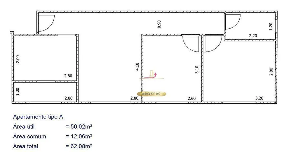 Apartamento, 2 quartos, 50 m² - Foto 3