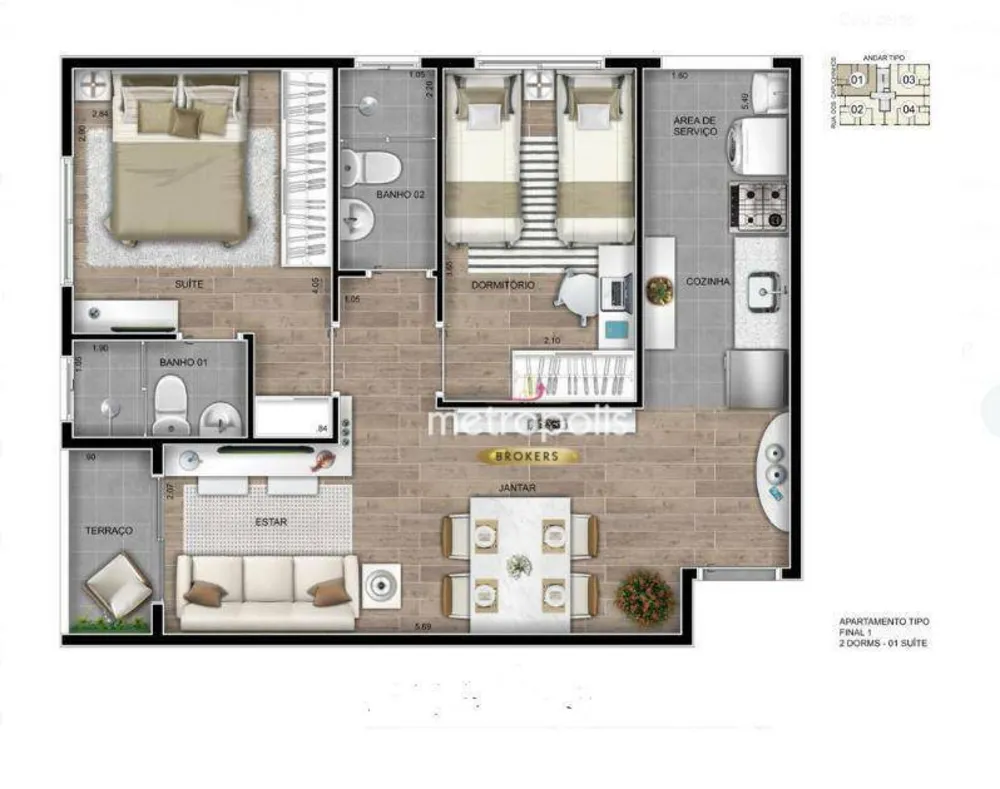 Apartamento, 2 quartos, 50 m² - Foto 5