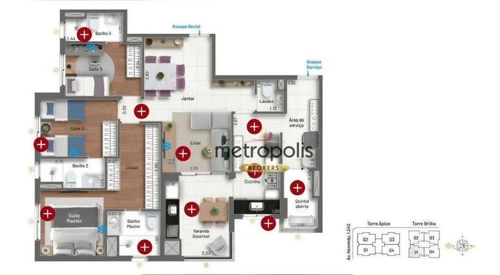 Apartamento, 3 quartos, 110 m² - Foto 9