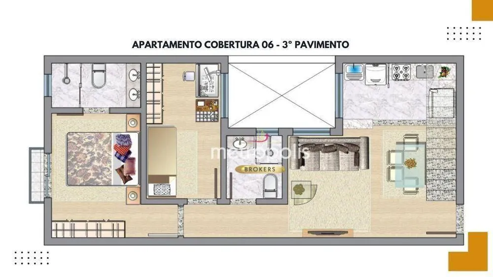 Cobertura, 2 quartos, 102 m² - Foto 4