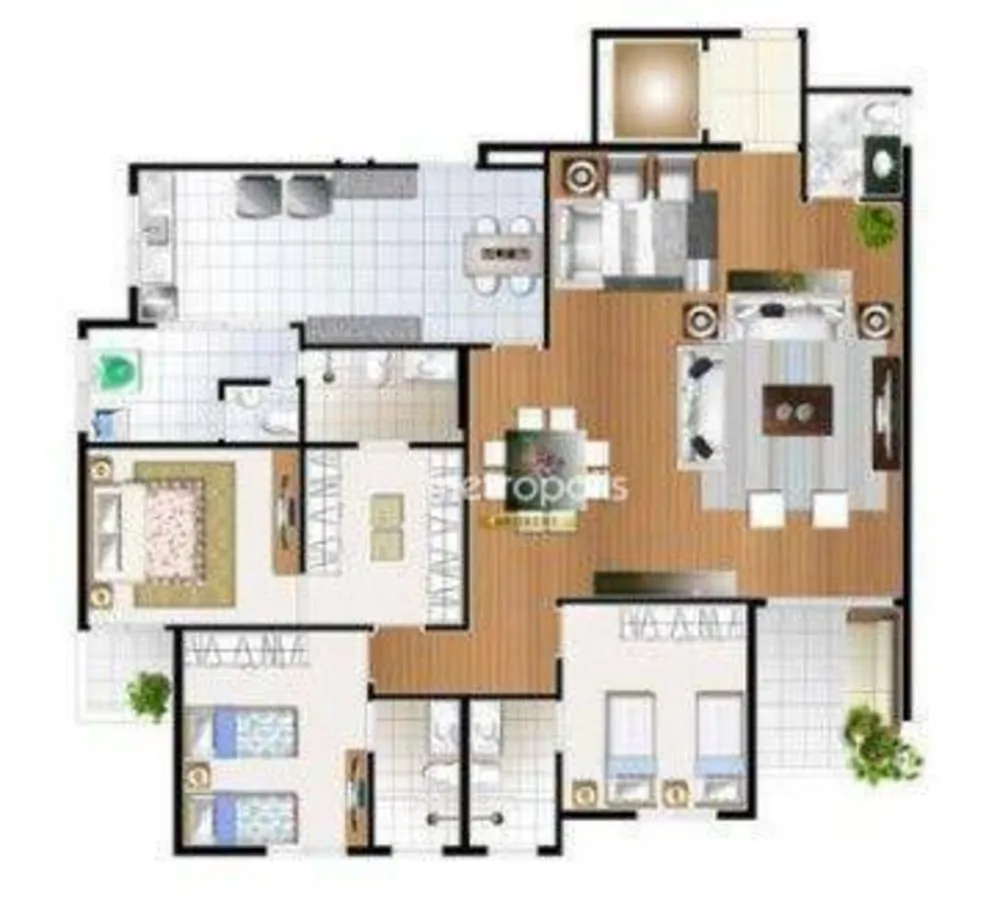 Apartamento, 3 quartos, 155 m² - Foto 3