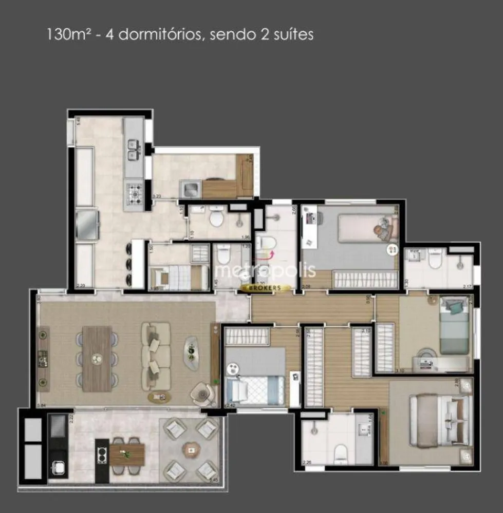 Apartamento, 4 quartos, 130 m² - Foto 12