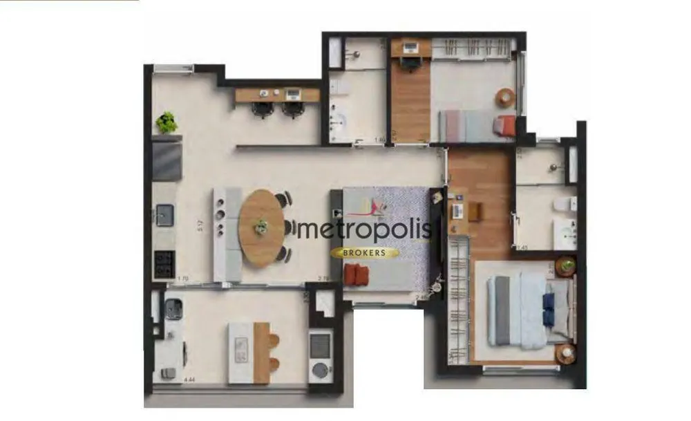 Apartamento, 2 quartos, 83 m² - Foto 3