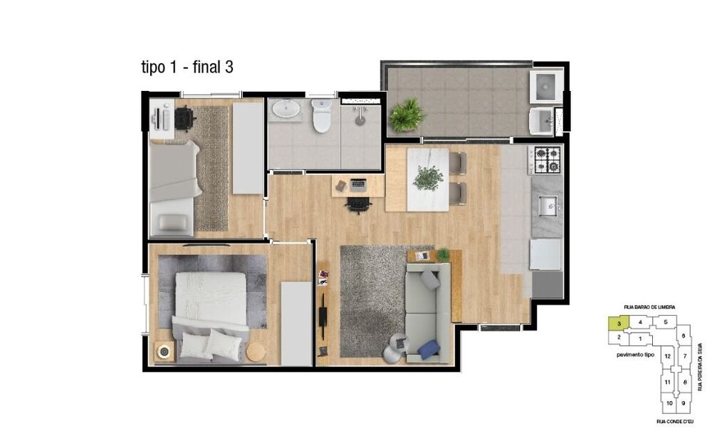 Apartamento, 2 quartos, 47 m² - Foto 7