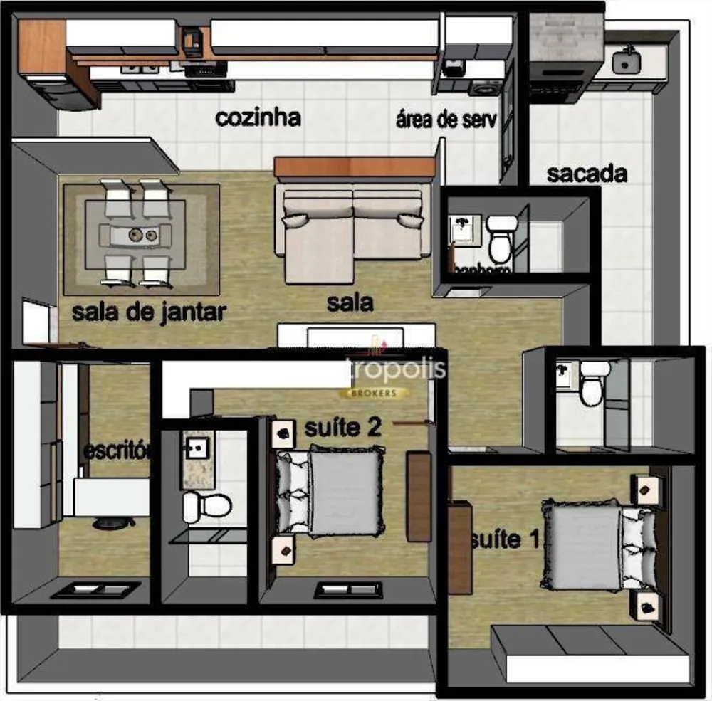 Apartamento, 3 quartos, 120 m² - Foto 8