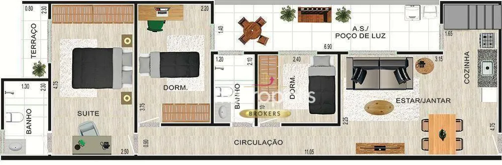 Cobertura, 3 quartos, 133 m² - Foto 12