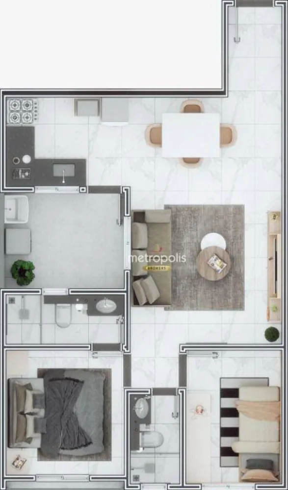 Apartamento, 2 quartos, 56 m² - Foto 7