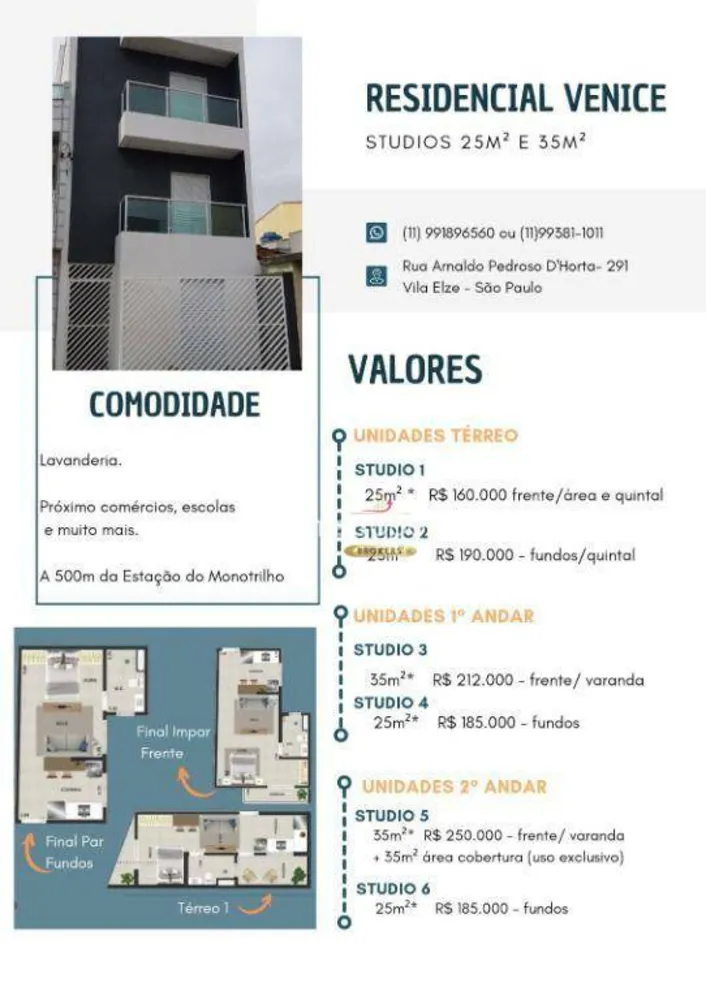 Kitnet-Studio, 25 m² - Foto 1