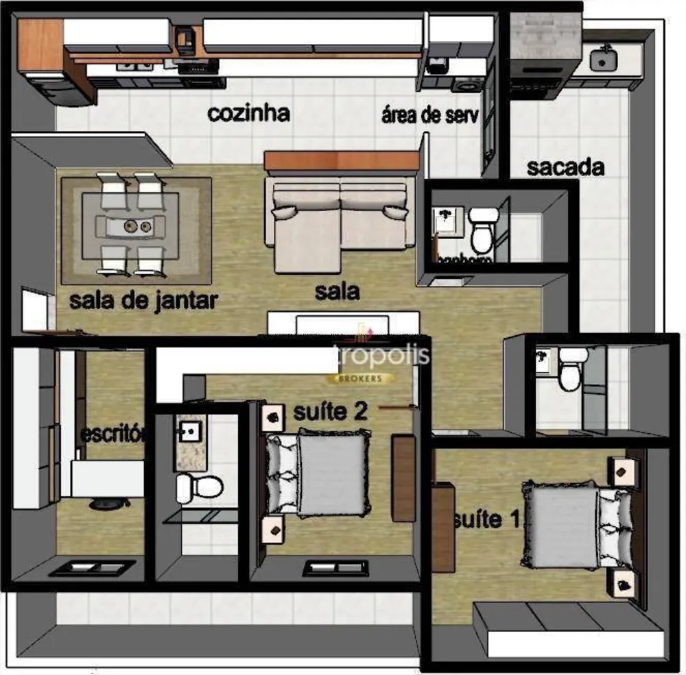 Apartamento, 3 quartos, 80 m² - Foto 11