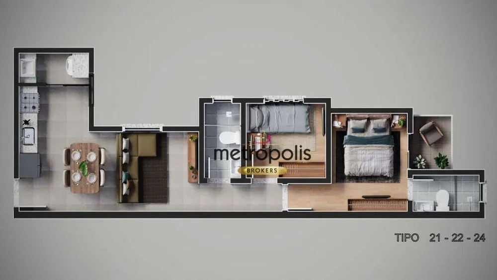 Apartamento, 2 quartos, 46 m² - Foto 4