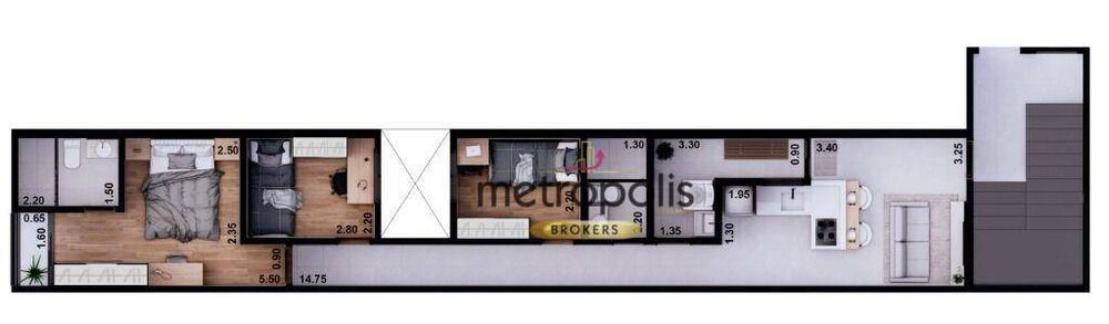Apartamento à venda com 3 quartos, 65m² - Foto 2