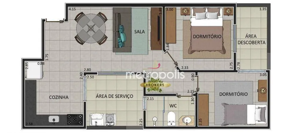 Apartamento, 2 quartos, 60 m² - Foto 9