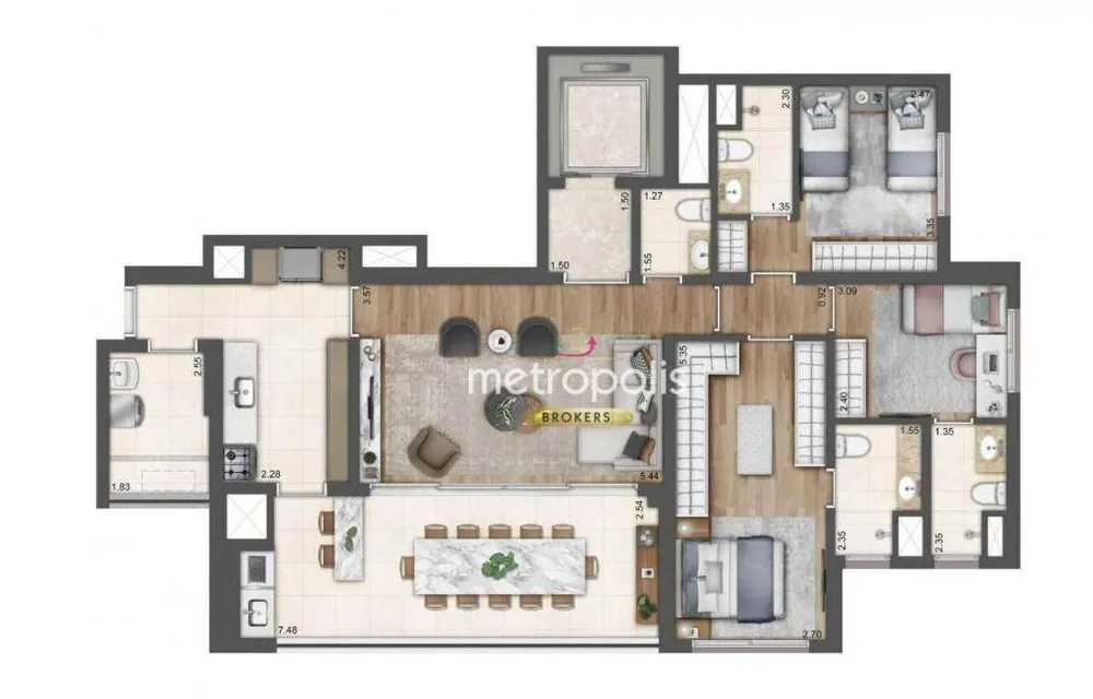 Apartamento, 3 quartos, 123 m² - Foto 12